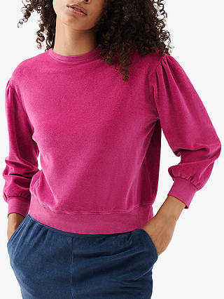 NRBY Portia Velour Sweatshirt, Cabaret Pink