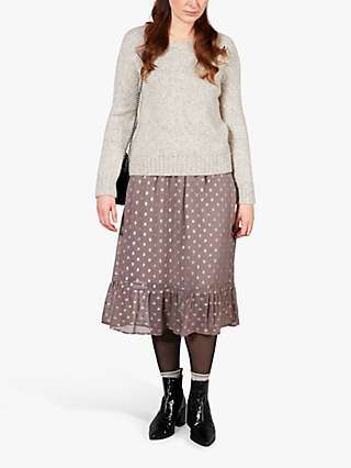 Unmade Copenhagen Bille Glitter Spot Print Midi Skirt