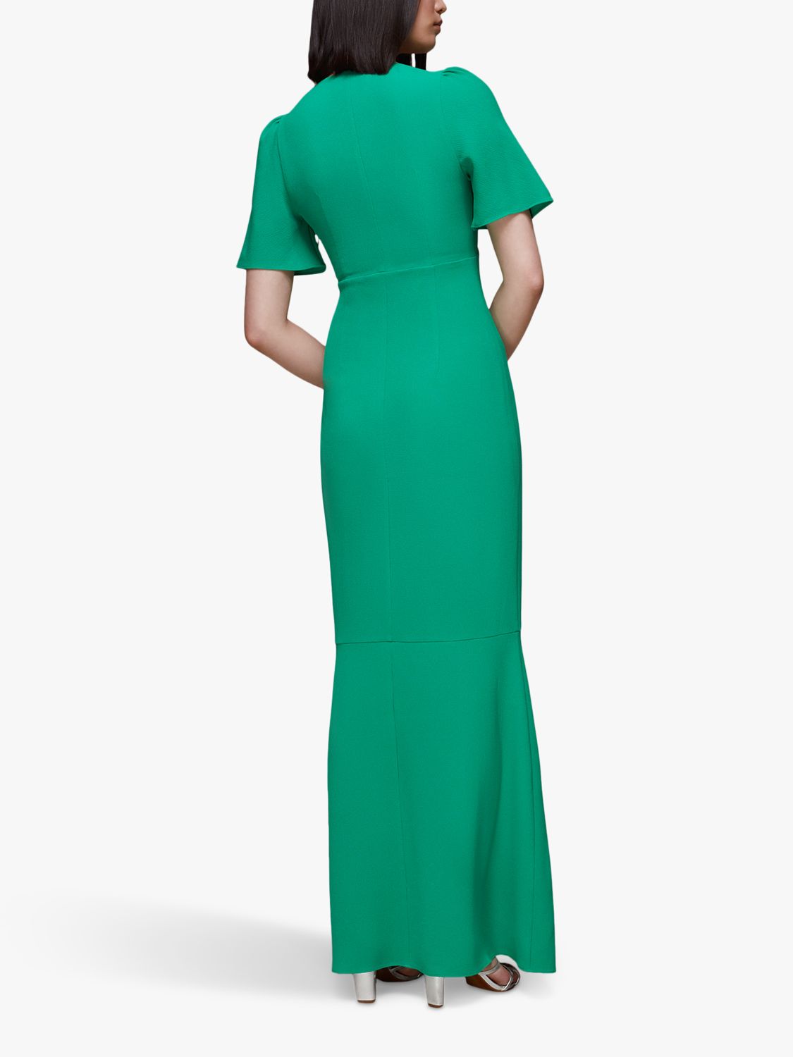 Whistles Molly Maxi Dress, Green at John Lewis & Partners