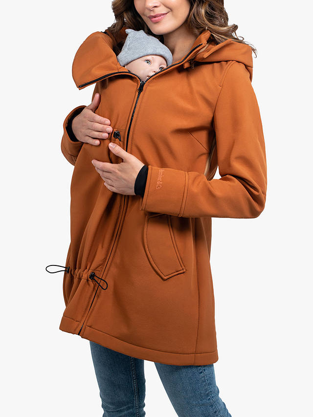 Wombat & Co Wombat Shell Babywearing Maternity Parka Jacket, Caramel