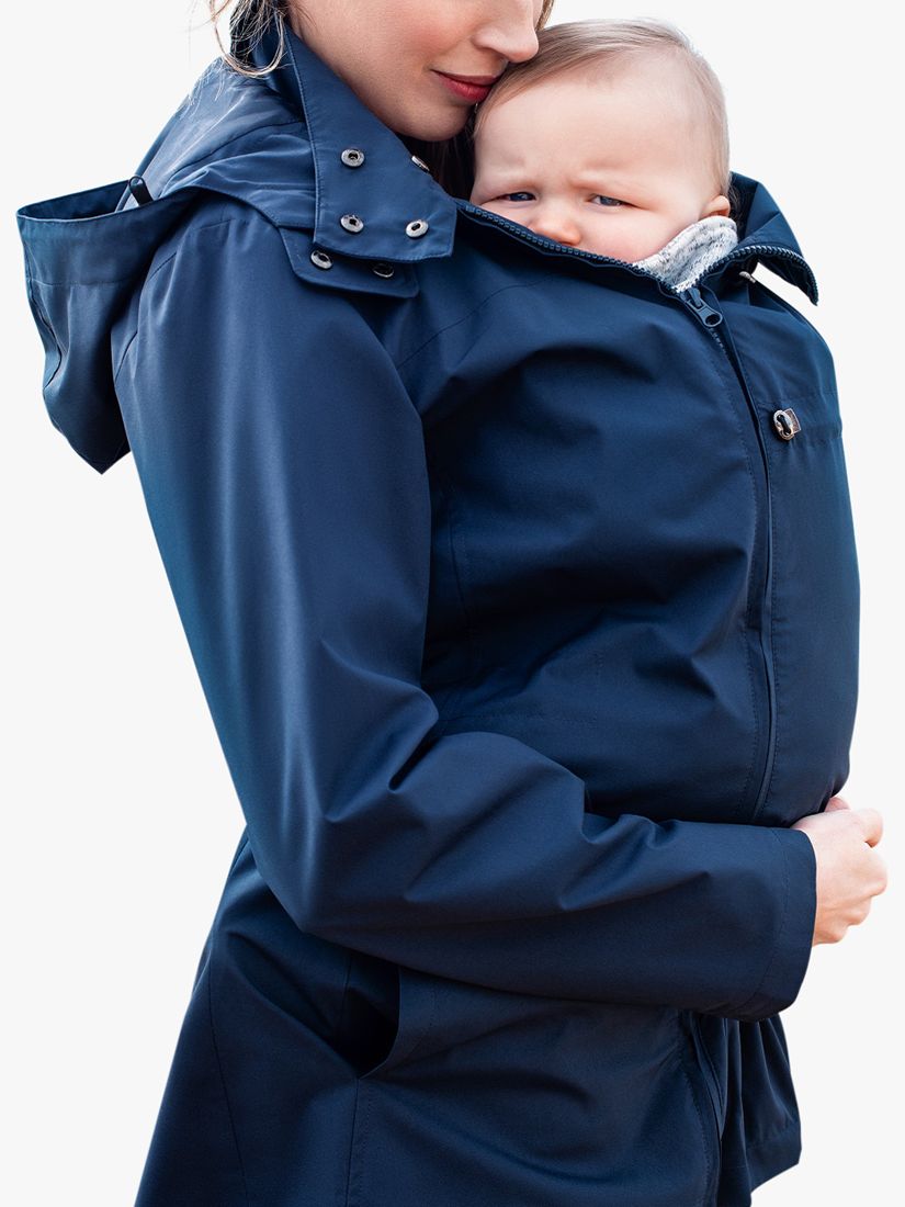 Wombat & Co Numbat Go Baby Wearing Packable Maternity Coat, Navy, S