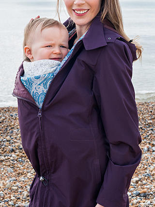 Wombat & Co Numbat Go Baby Wearing Packable Maternity Coat, Purple