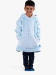 Ony Kids' Sherpa Fleece Large Hooded Blanket, Blue/White