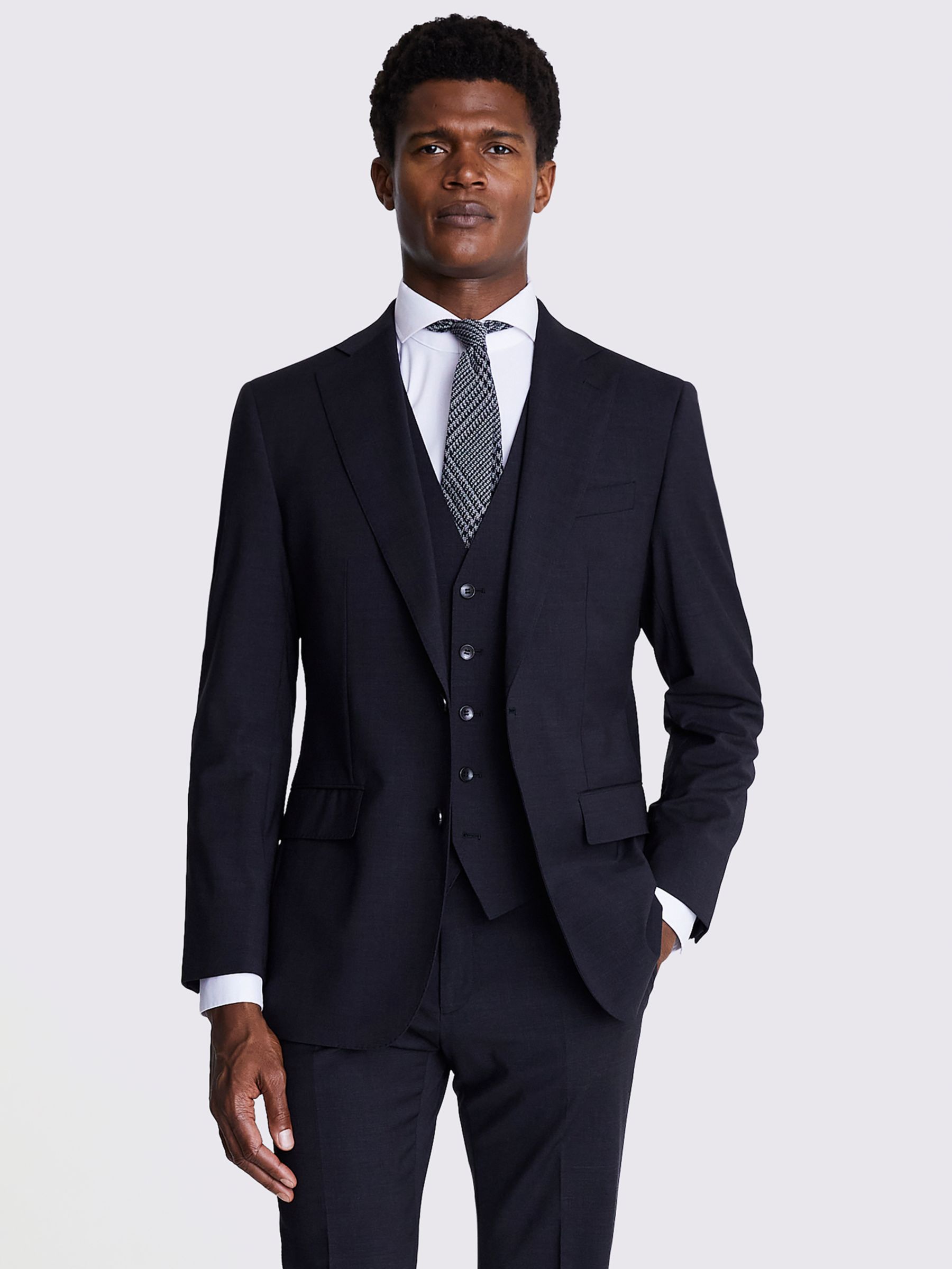 Moss Tailored Fit Performance Suit Jacket, Charcoal at John Lewis ...