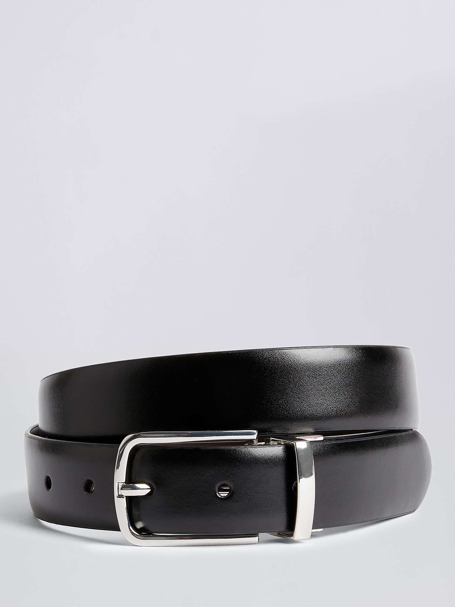 Buy Moss Modern Reversible Faux Leather Belt, Black Online at johnlewis.com