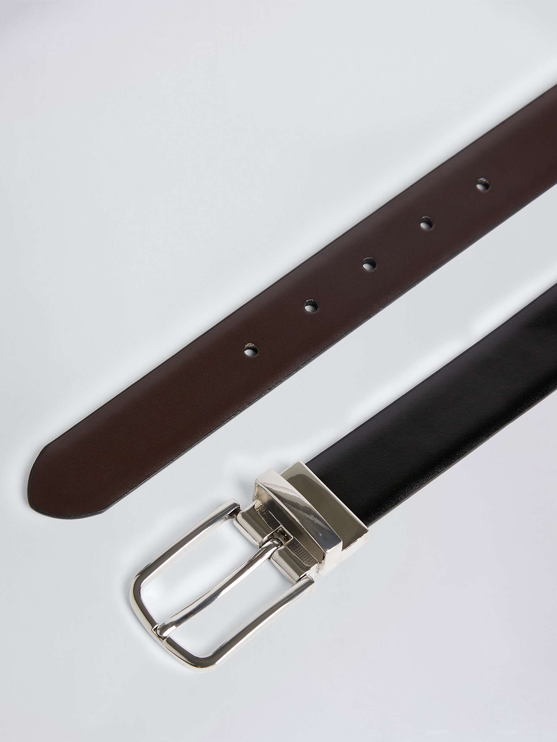 Buy Moss Modern Reversible Faux Leather Belt, Black Online at johnlewis.com