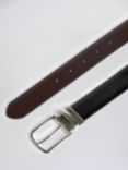 Moss Modern Reversible Faux Leather Belt, Black