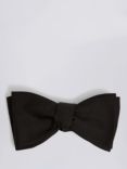 Moss 1851 Silk Self Tie Bow Tie, Black