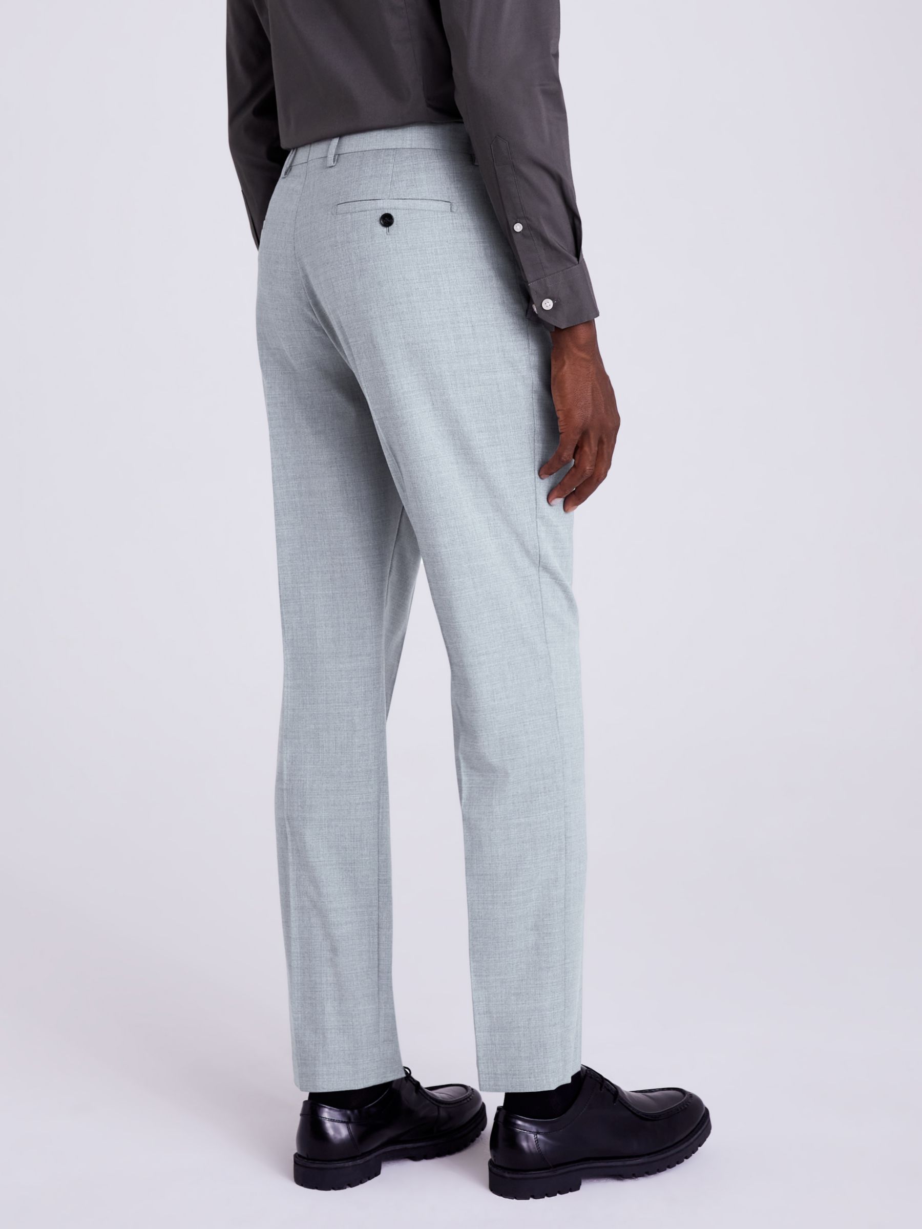 Moss Tailored Stretch Trousers, Grey at John Lewis & Partners