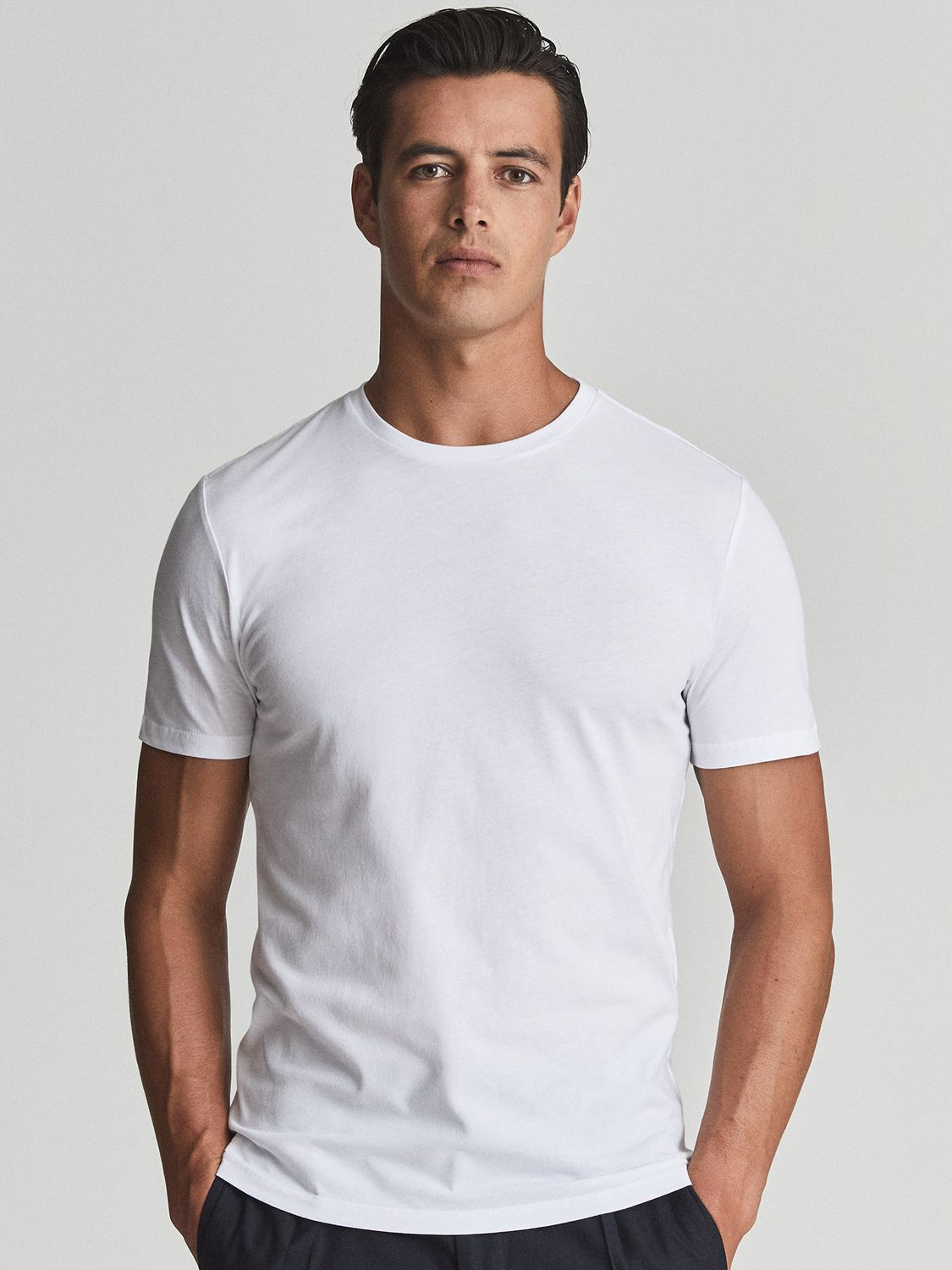 Reiss Bless Crew Neck T-Shirt, White, XS