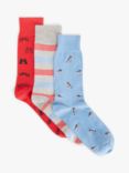 John Lewis & Partners Birdwatcher Cotton Blend Socks, Pack of 3, Multi