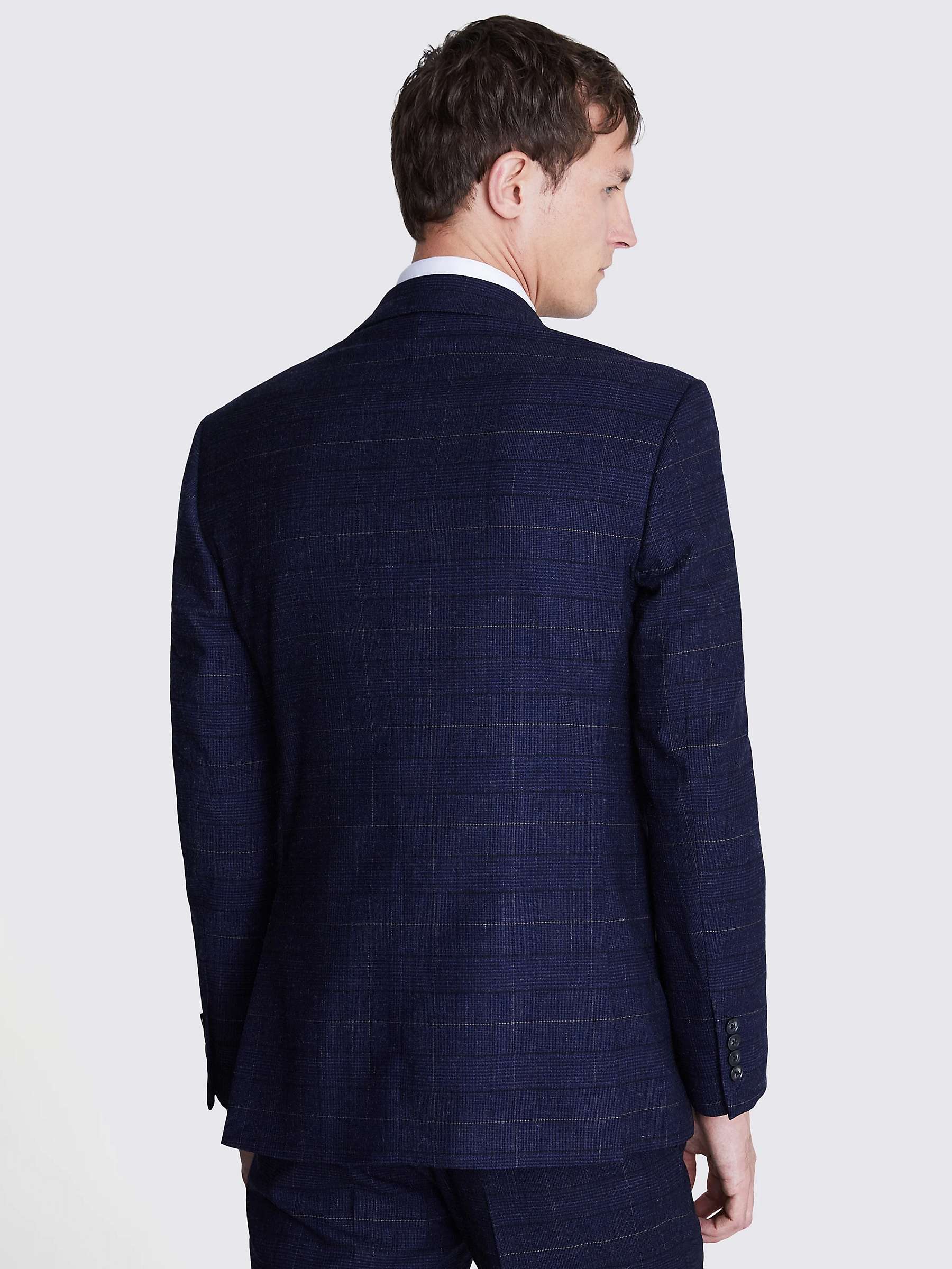Buy Moss Tailored Fit Check Suit Jacket, Navy/Black Online at johnlewis.com