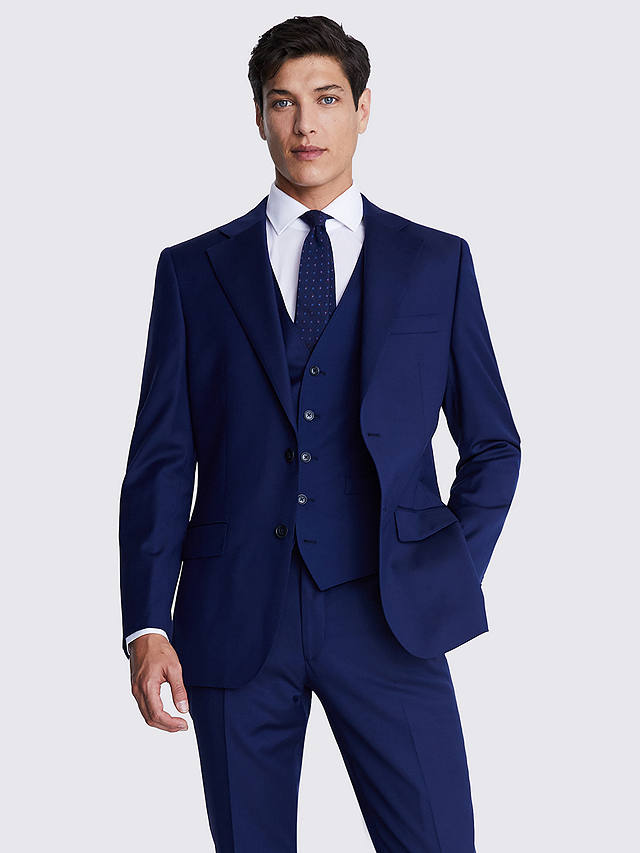 Moss Tailored Fit Twill Suit Jacket, Navy
