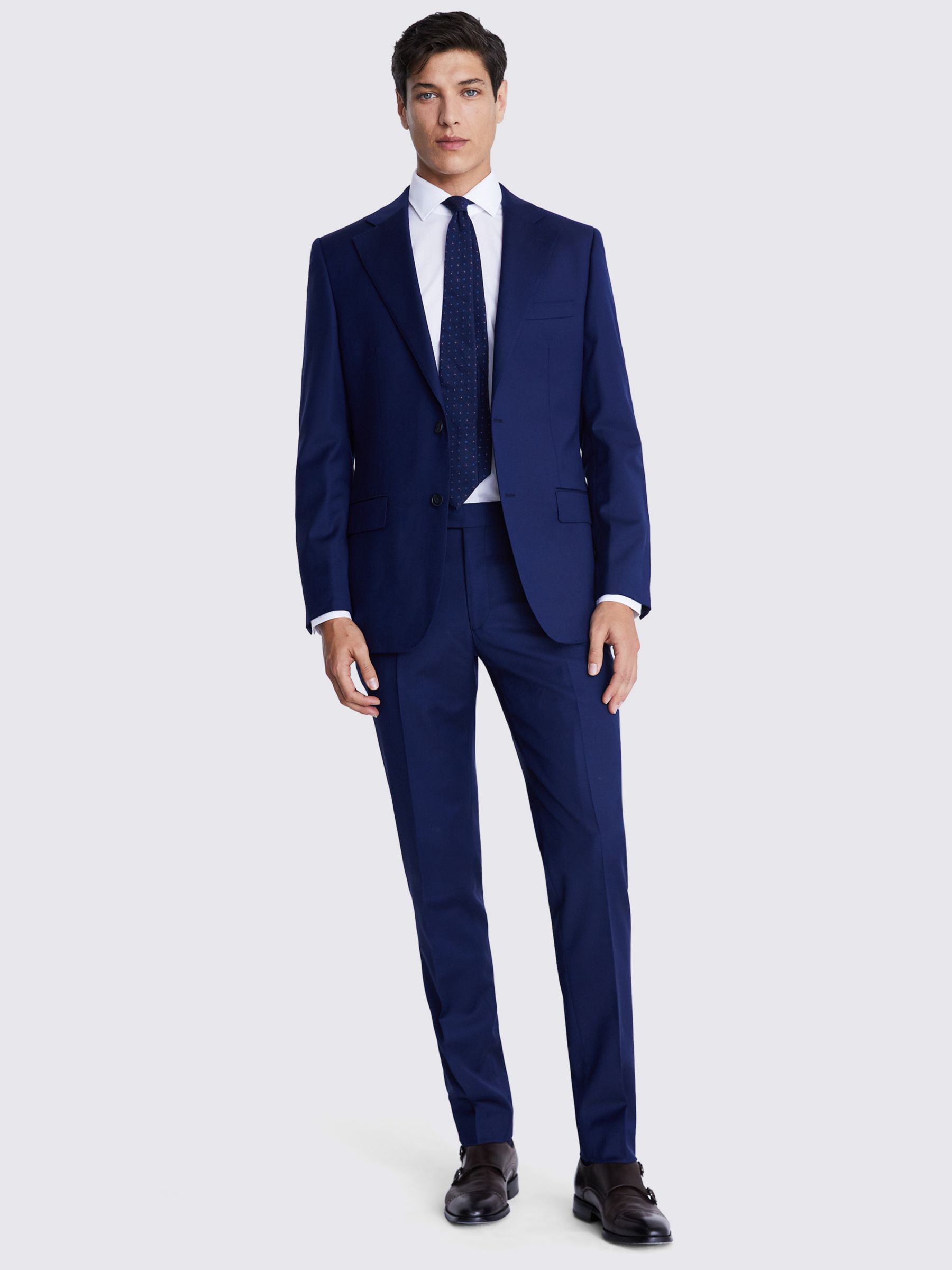 Moss Tailored Fit Twill Suit Jacket, Navy, 34S