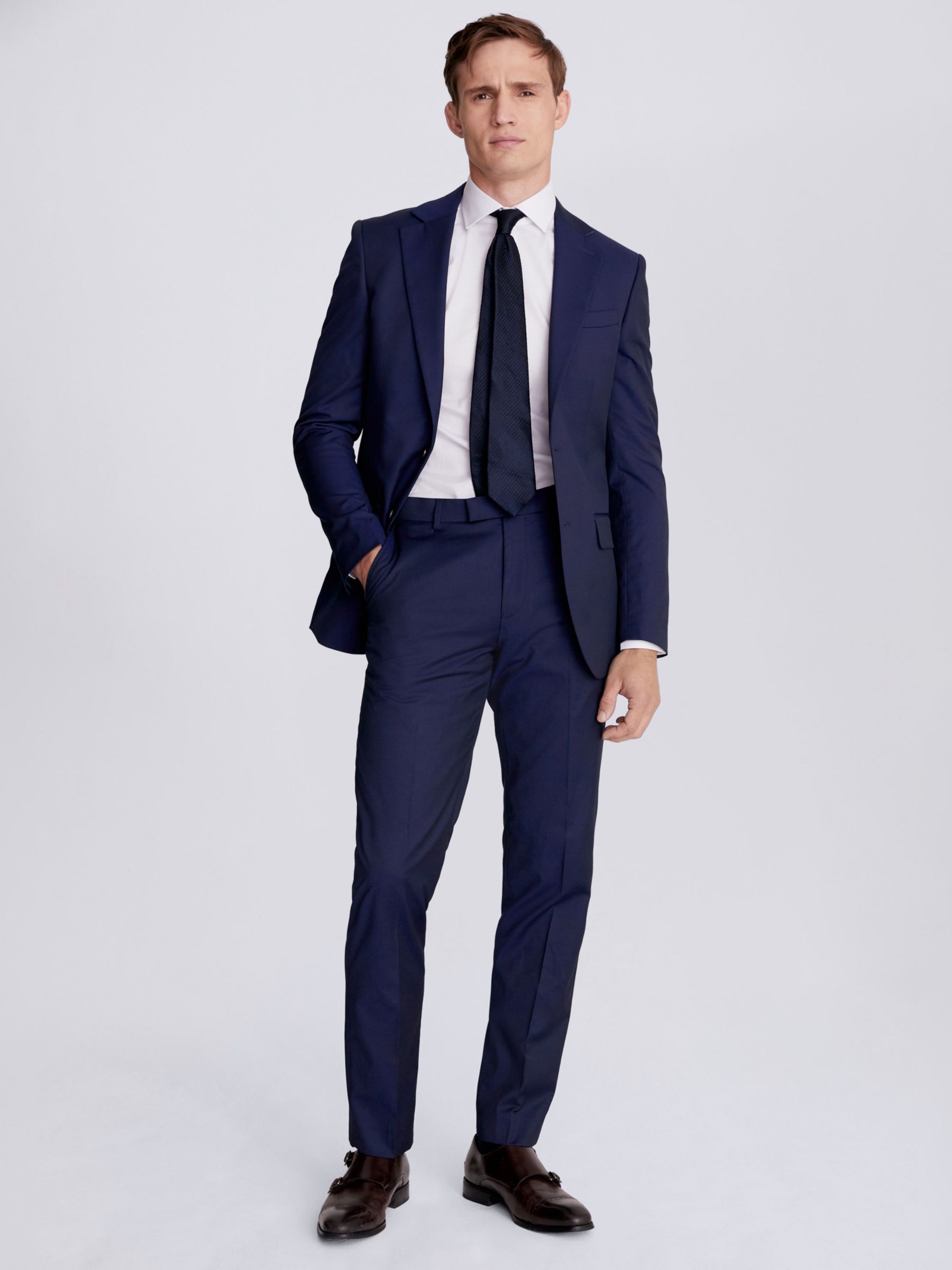 Moss Tailored Fit Stretch Jacket, Ink at John Lewis & Partners