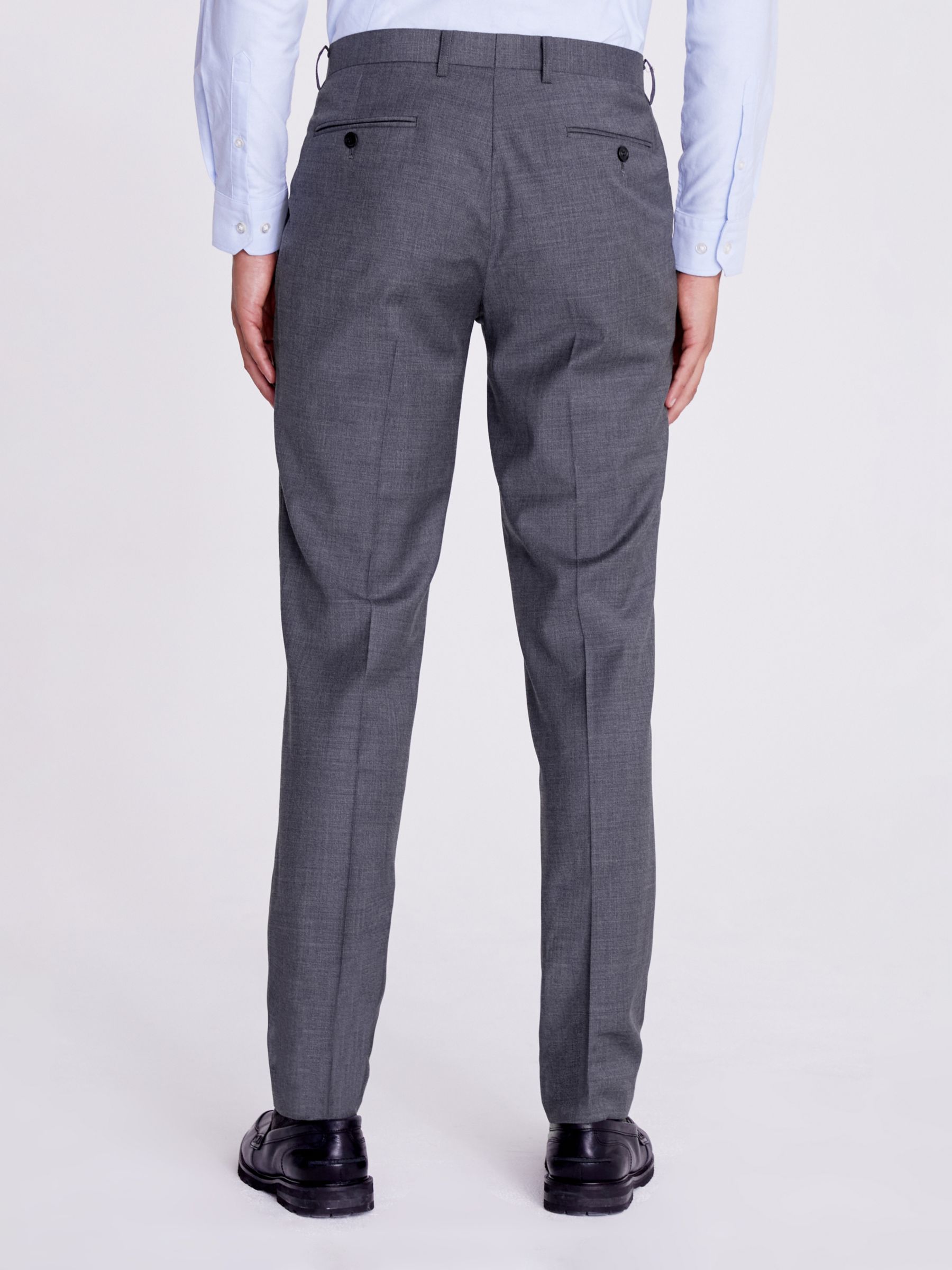 Moss Tailored Twill Suit Trousers, Grey, 30S