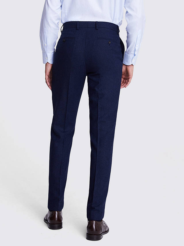 Moss Tailored Fit Herringbone Tweed Trousers, Ink