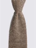 Moss Melange Knitted Linen Tie