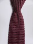Moss Knitted Silk Tie, Wine