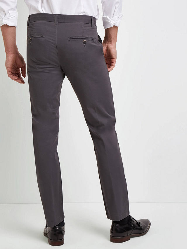 Moss Tailored Stretch Chinos, Graphite at John Lewis & Partners