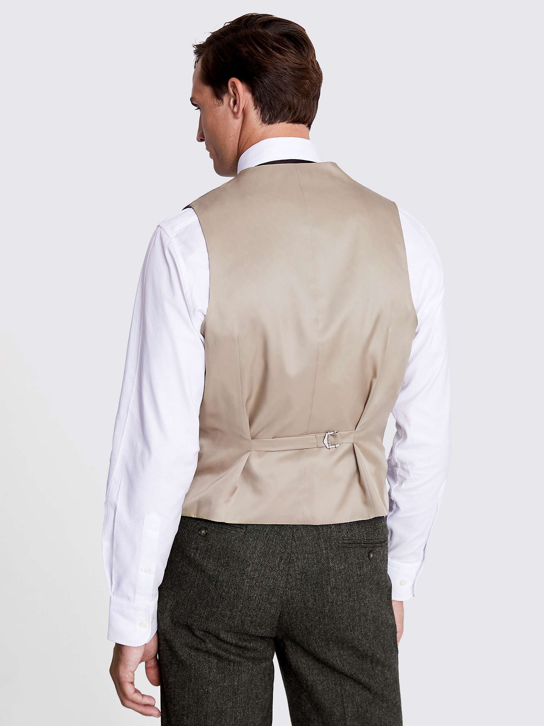 Buy Moss Tailored Fit Herringbone Waistcoat Online at johnlewis.com