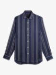 Moss London Stripe Slim Fit Shirt, Navy