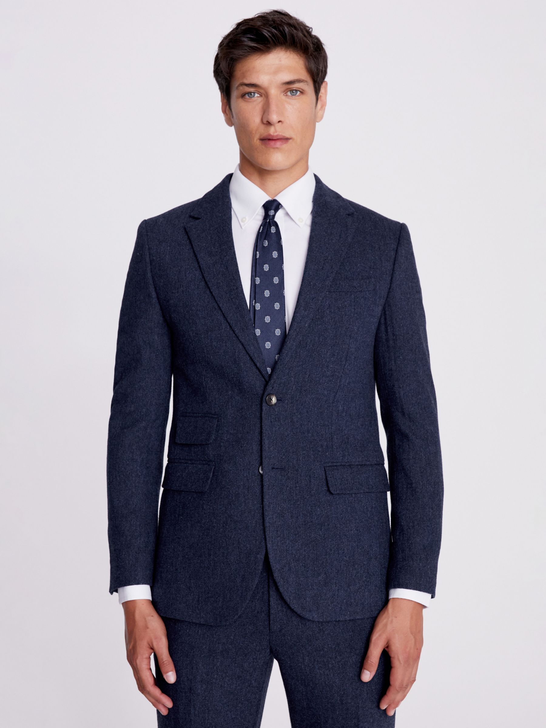 Moss Slim Fit Donegal Tweed Jacket, Blue, 34S