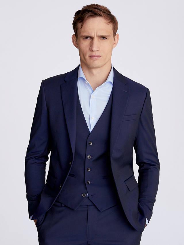Moss Slim Fit Stretch Suit Jacket, Ink at John Lewis & Partners