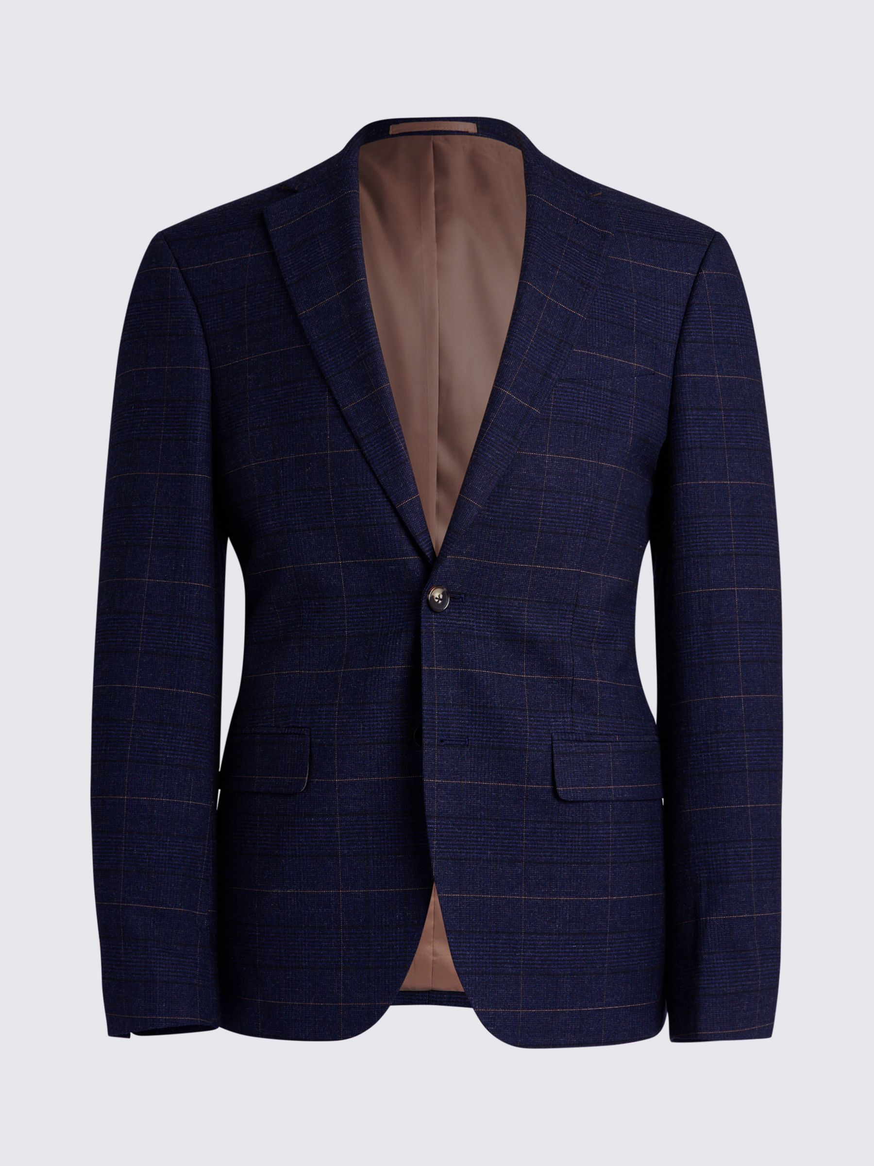Buy Moss Slim Fit Check Suit Jacket, Navy/Black Online at johnlewis.com