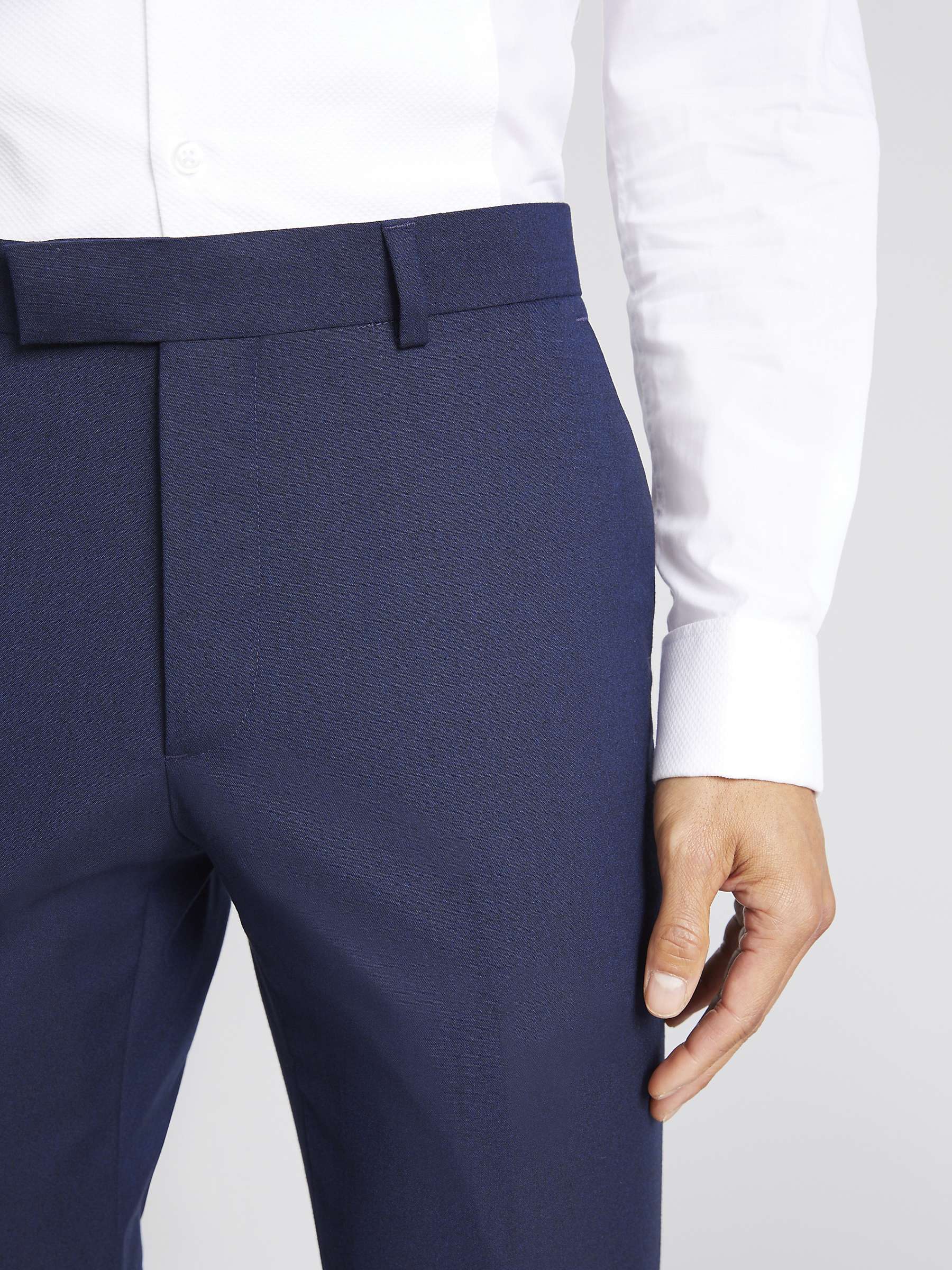Buy Moss Slim Fit Dresswear Suit Trousers, Navy Online at johnlewis.com