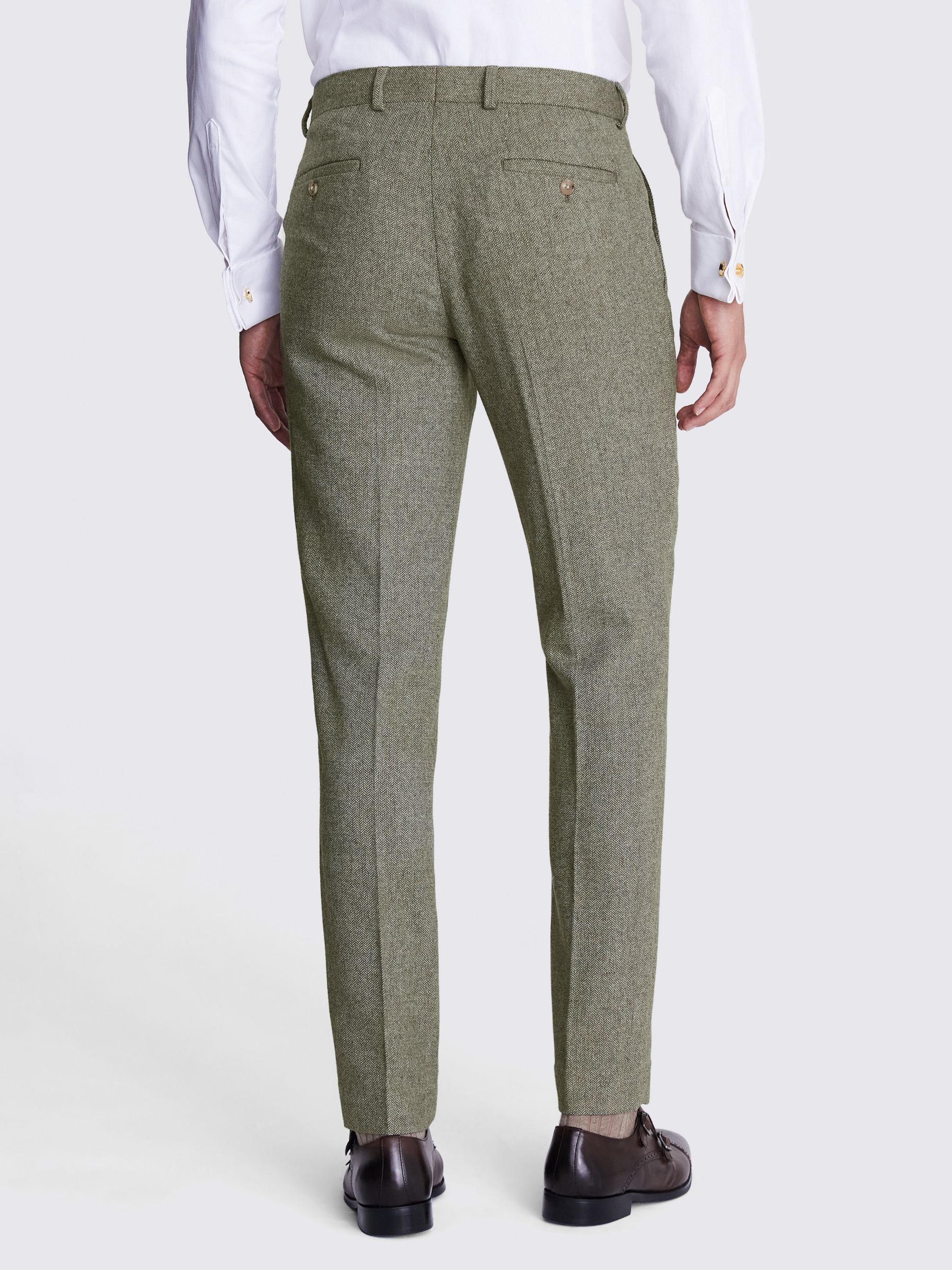 Buy Moss London Slim Fit Herringbone Wool Blend Tweed Suit Trousers Online at johnlewis.com