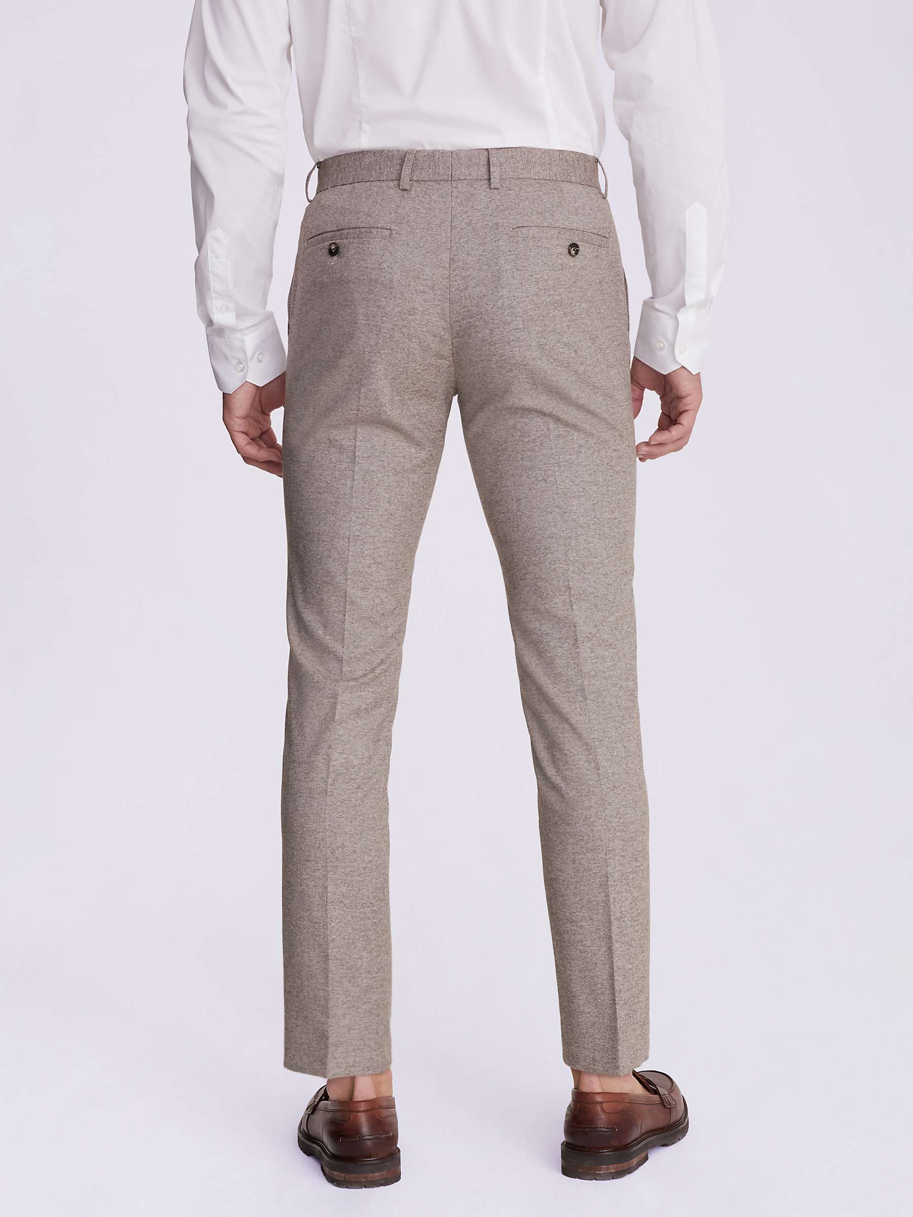 Buy Moss Slim Fit Suit Trousers, Neutral Online at johnlewis.com