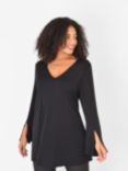 Live Unlimited Heavy Crepe Jersey Top, Black