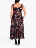 chesca Floral Devoree Maxi Dress, Black/Multi, Black/Multi
