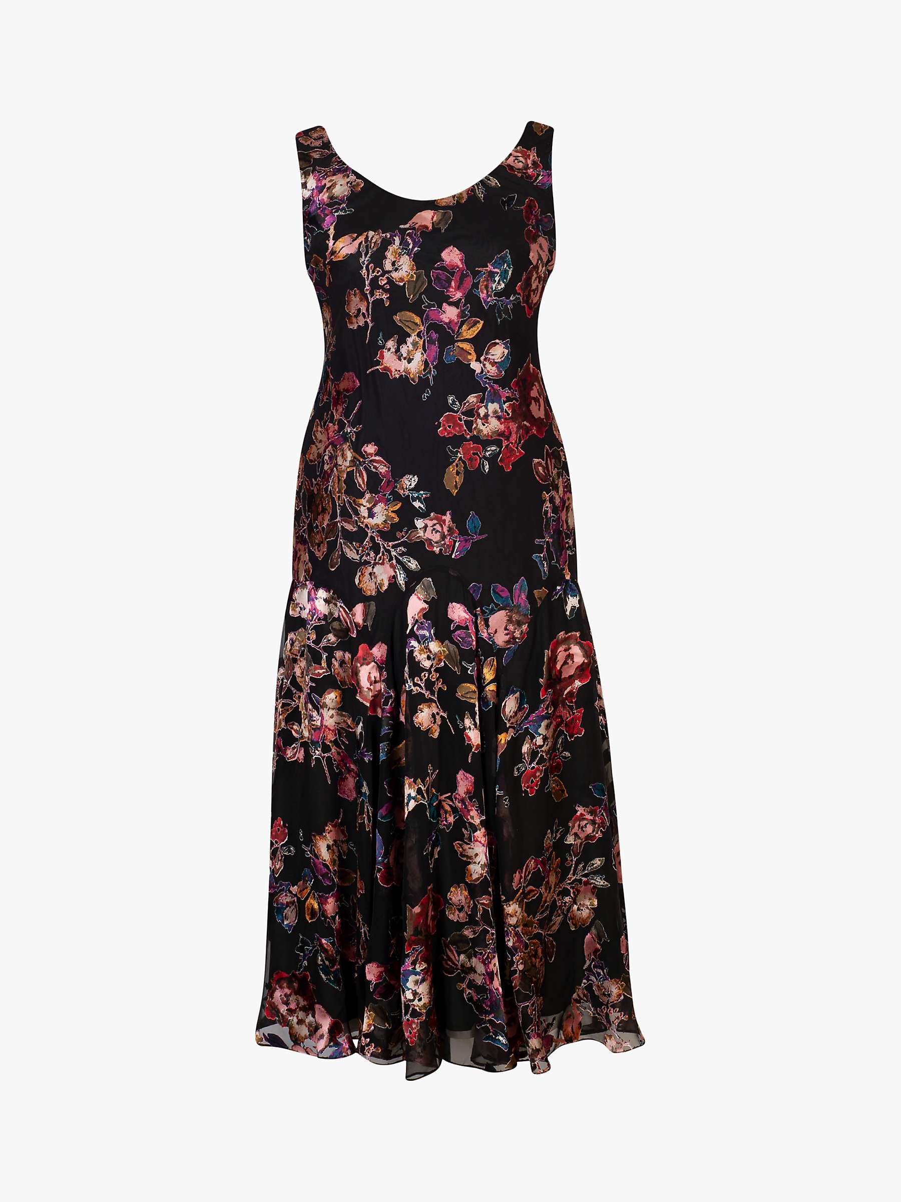 Buy chesca Floral Devoree Maxi Dress, Black/Multi Online at johnlewis.com