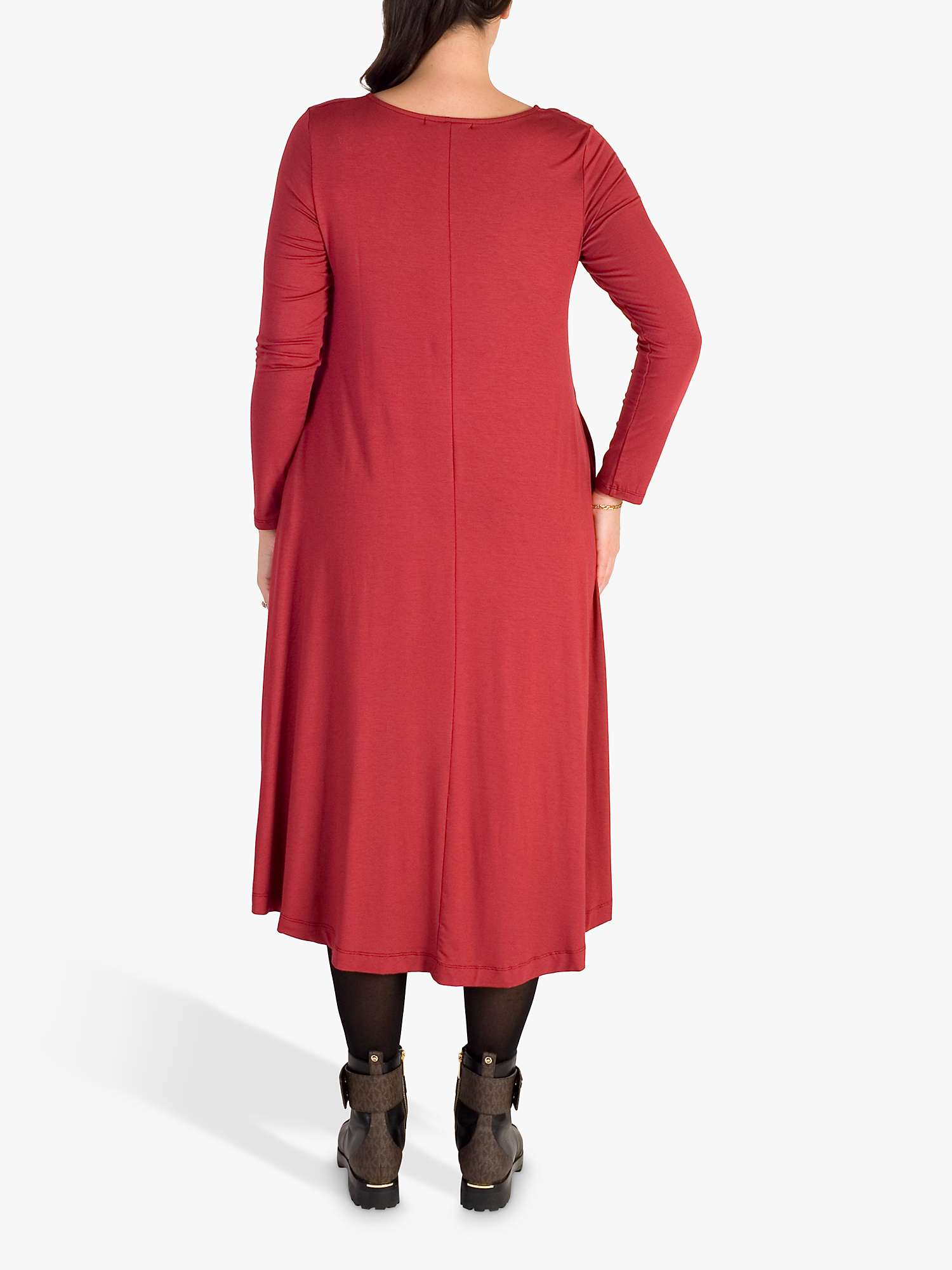 Buy chesca Ruched Hem Midi Dress, Red Online at johnlewis.com