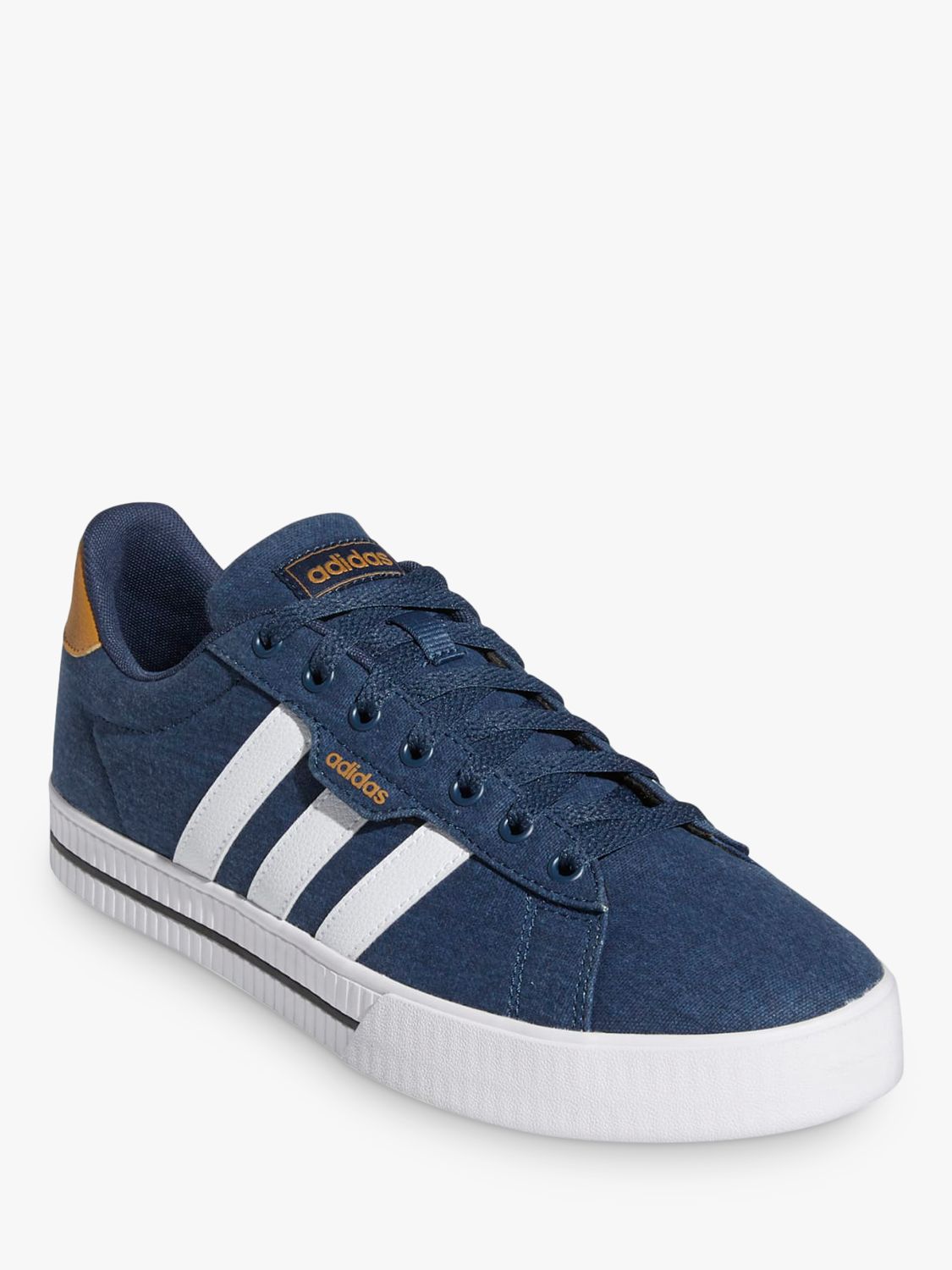 adidas Daily  Canvas Lace Up Casual Shoes, Navy at John Lewis & Partners