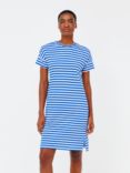 John Lewis Stripe Jersey T-Shirt Dress, Lapis Blue/White