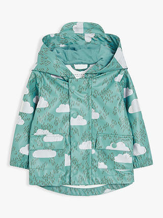 John Lewis Baby Cloud Rainwear Coat, Green