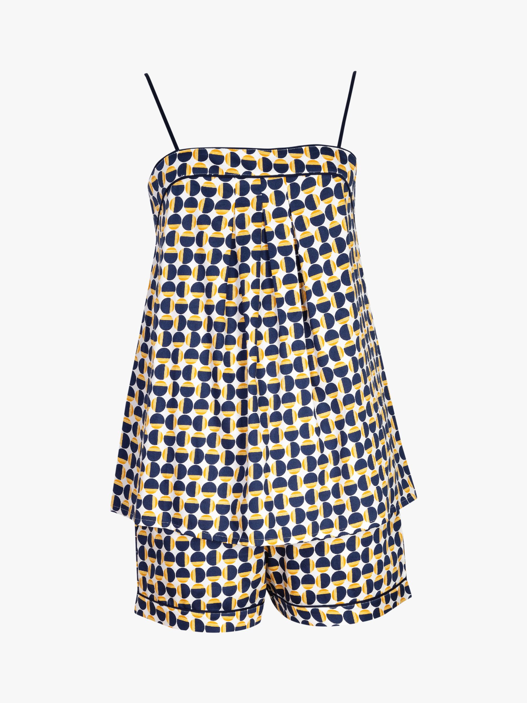 Buy Fable & Eve Chelsea Geometric Cami Shorts Pyjama Set, Blue/Multi Online at johnlewis.com