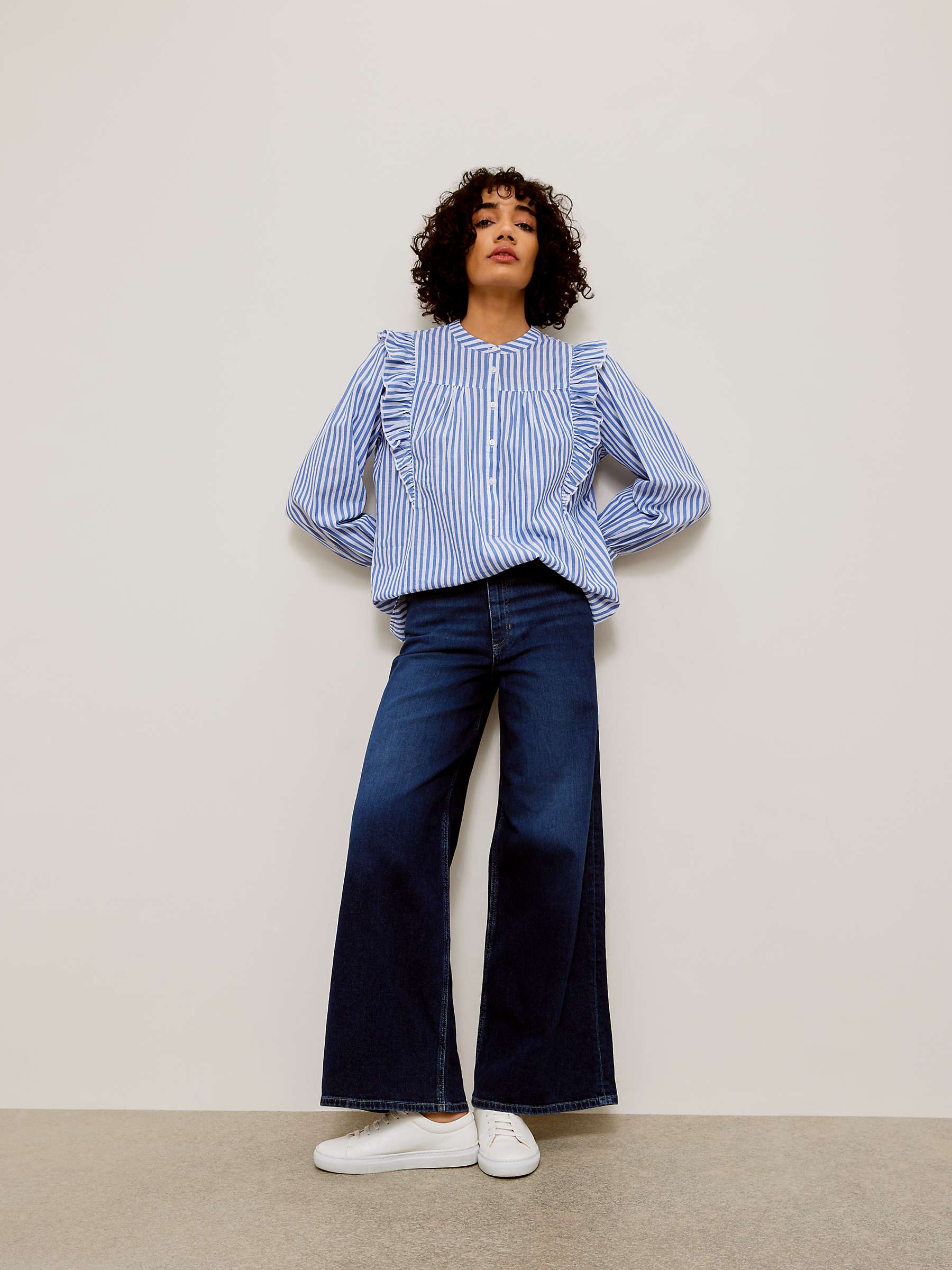 AND/OR Westlake Wide Leg Jeans, Blue at John Lewis & Partners