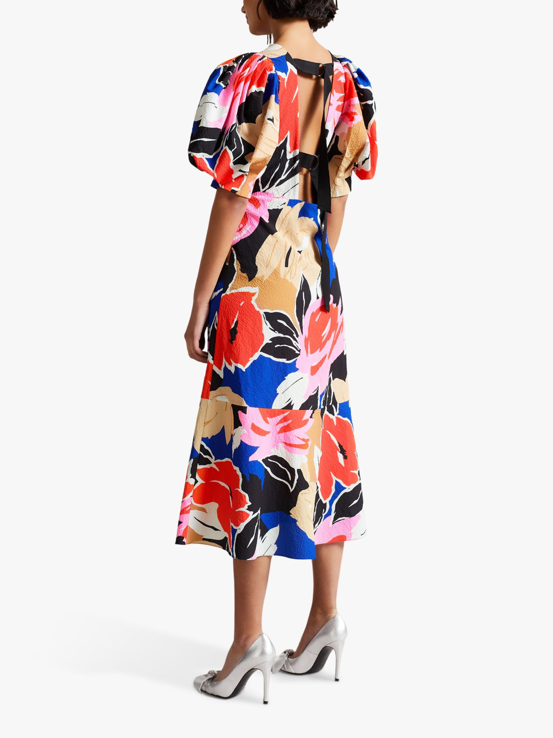 Ted Baker Harpia Floral Print Midi Dress, Multi, 6