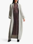 Ted Baker Sallly Long Knitted Cardigan, Mid Grey