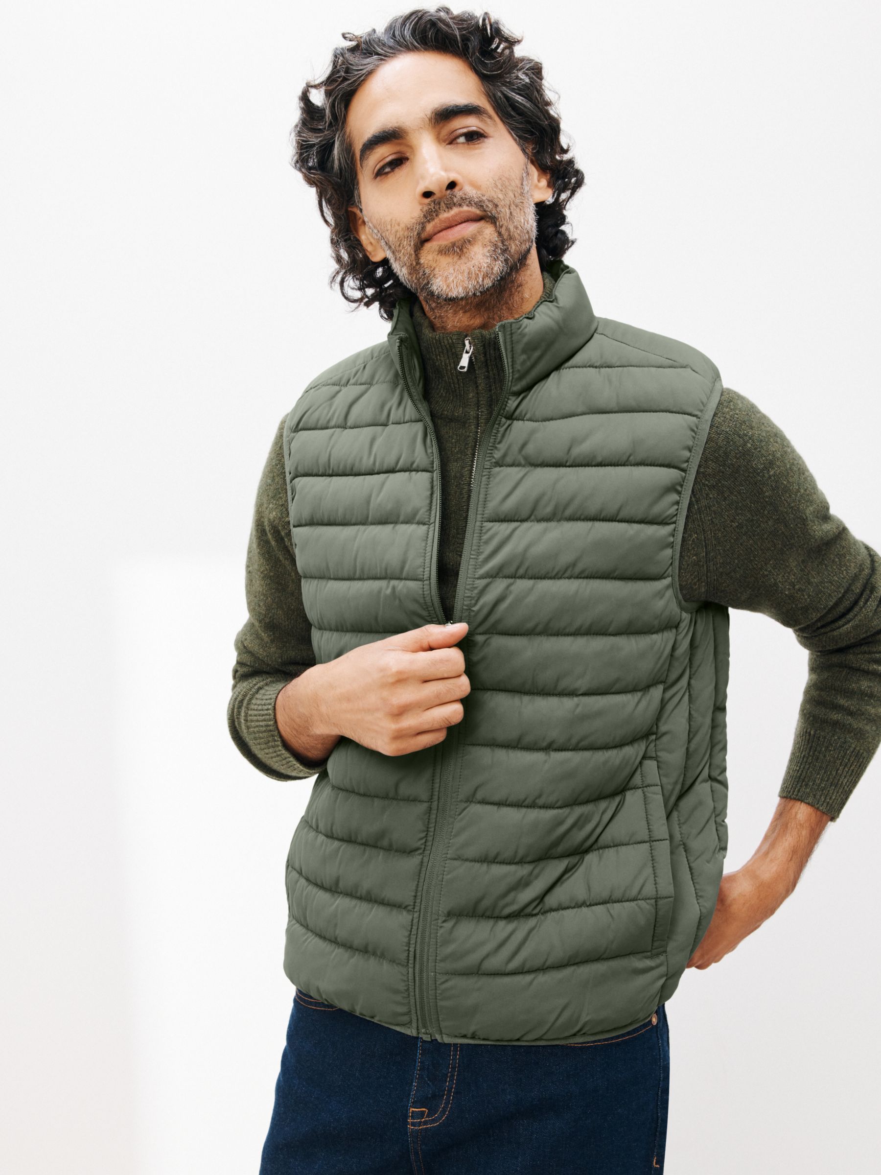 John Lewis Shower Resistant Recycled Puffer Gilet