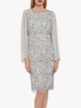 Gina Bacconi Shirella Chiffon Dress, Grey