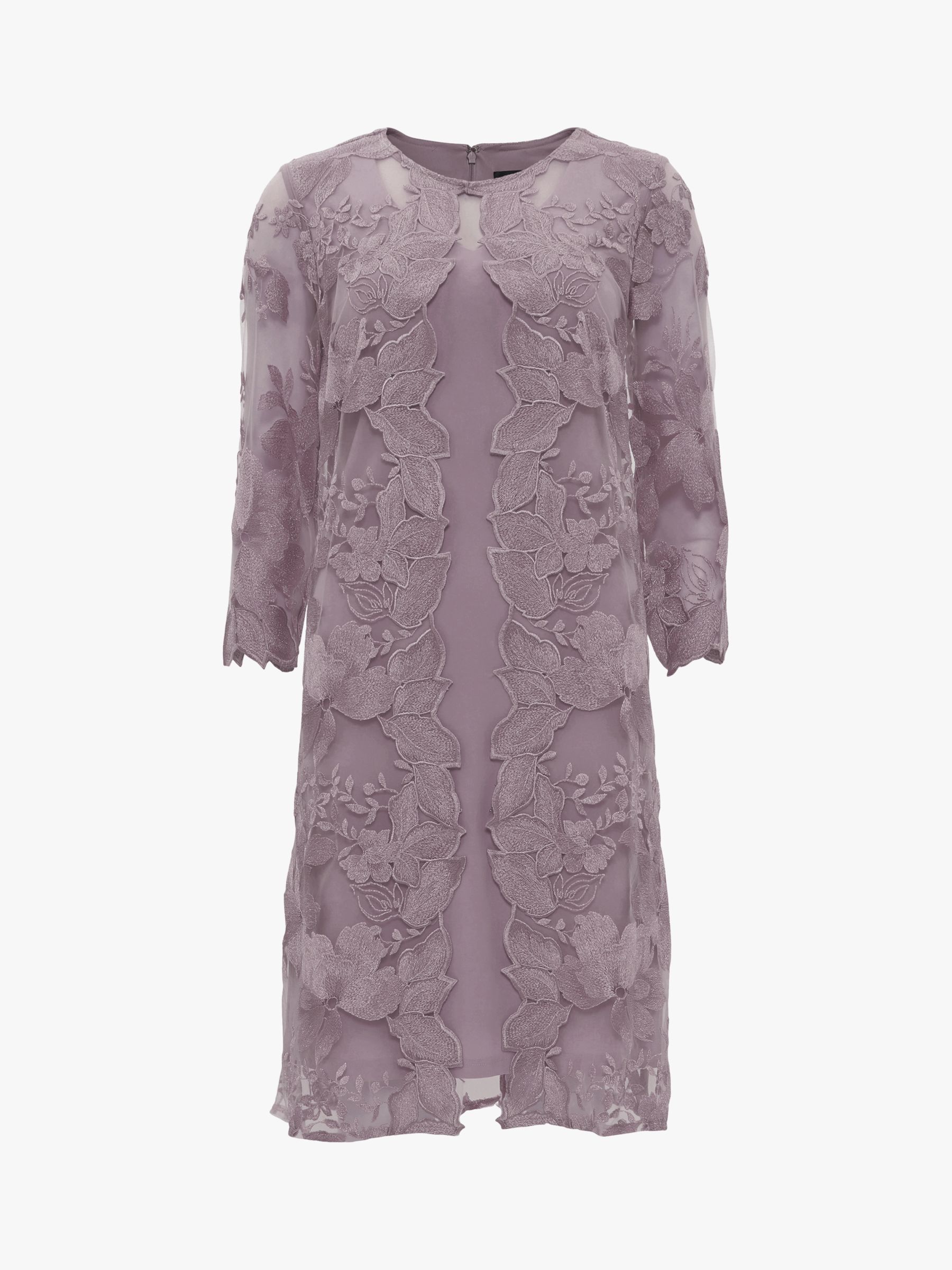 Gina Bacconi Savoy Lace Dress, Orchid Mist at John Lewis & Partners