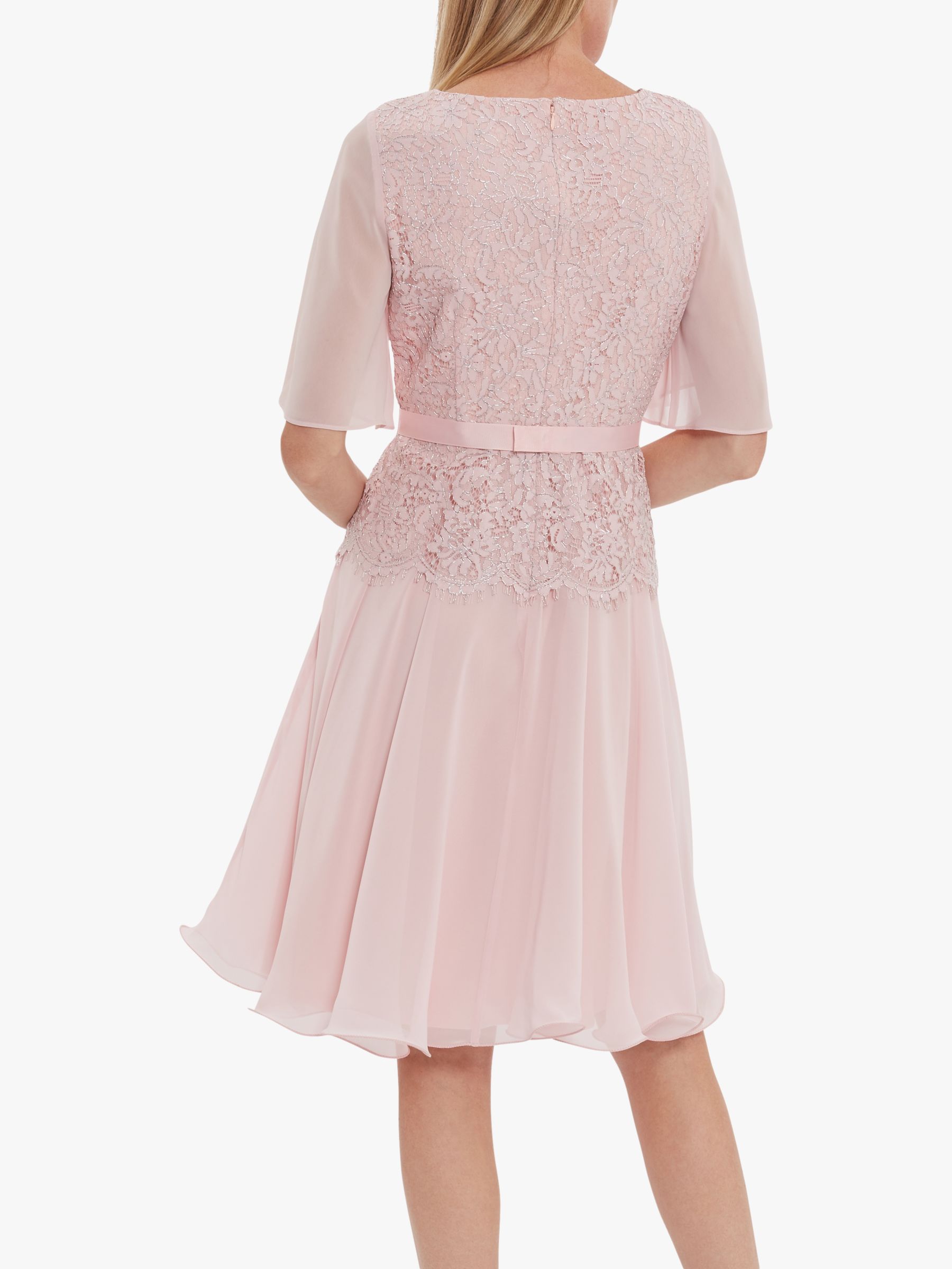 Gina Bacconi Frederica Lace Dress, Potpourri Pink