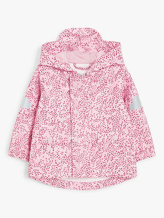 John Lewis Baby Dash Rainwear Coat, Pink