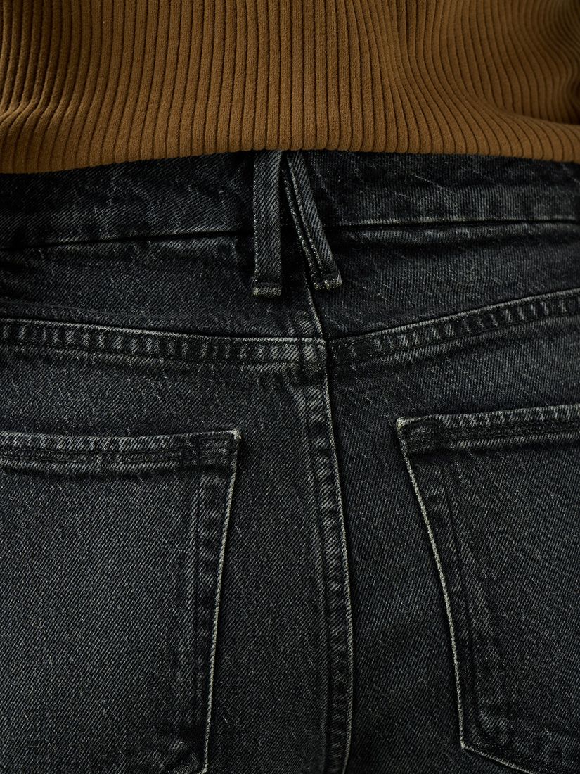 Good American Classic Straight Cut Jeans, Black, 2