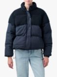 Good American Sherpa Cocoon Puffer Jacket, Midnight
